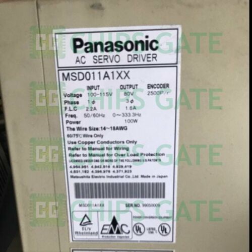 Panasonic MSD011A1XX AC Servo Driver