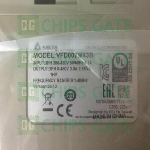 Delta VFD007M43B-A 380V 0.75KW