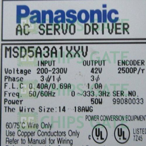 Panasonic servo driver MSD5A3A1XXV