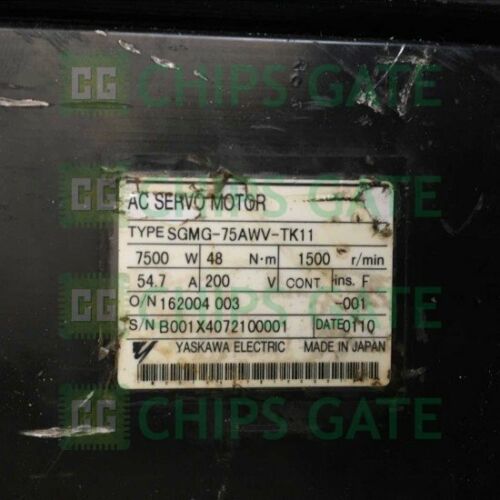 Yaskawa servo motor SGMG-75AWV-TK11