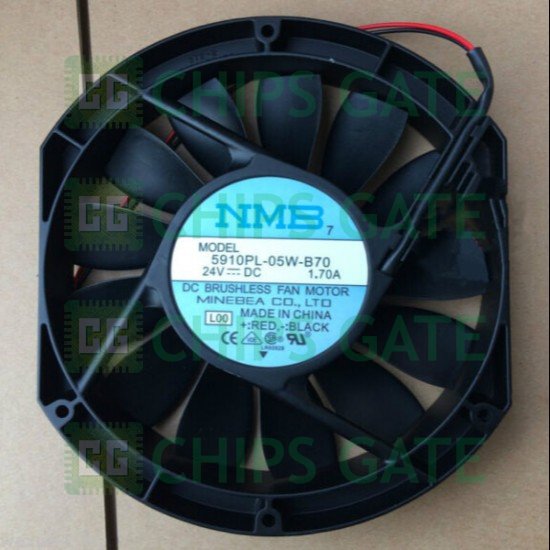 1PCS NMB 5910PL-05W-B70 fan 17*15cm 24V 1.70A for ABB