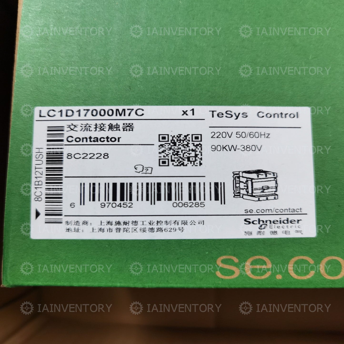 Schneider a.c. contactor LC1-D17000M7C