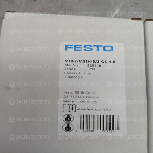 FESTO MHE2-MS1H-5/2-QS-4-K 525119 Solenoid Valve