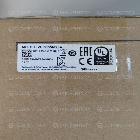 Delta Inverter VFD drive VFD055M23A 3Phase 220V 5.5KW 7.5HP 0.1~400Hz