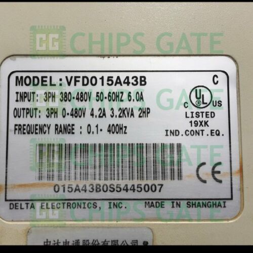 Delta Inverter VFD015A43B 380V 1.5KW