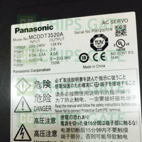Panasonic servo drive MCDDT3520A