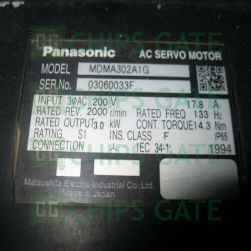 PANASONIC Servo Motor MDMA302A1G 3KW