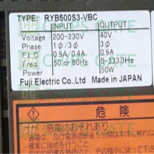 FUJI RYB500S3-VBC Driver and GYS500DC-C8B Motor 50W PLC