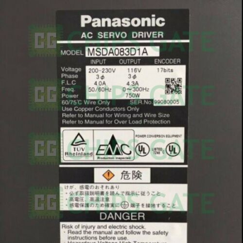 Panasonic servo drives MSDA083D1A