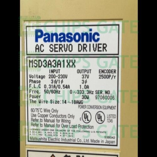 Panasonic MSD3A3A1XX Servo Driver