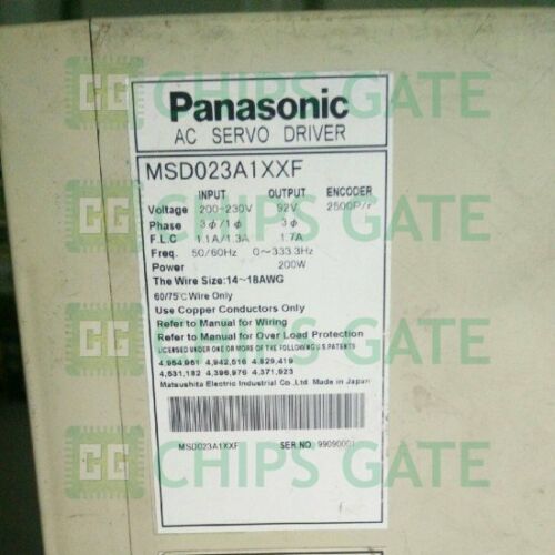 Panasonic servo drive MSD023A1XXF