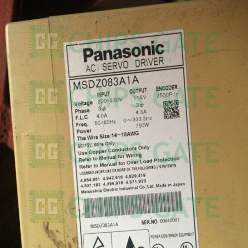 Panasonic servo drives MSDZ083A1A