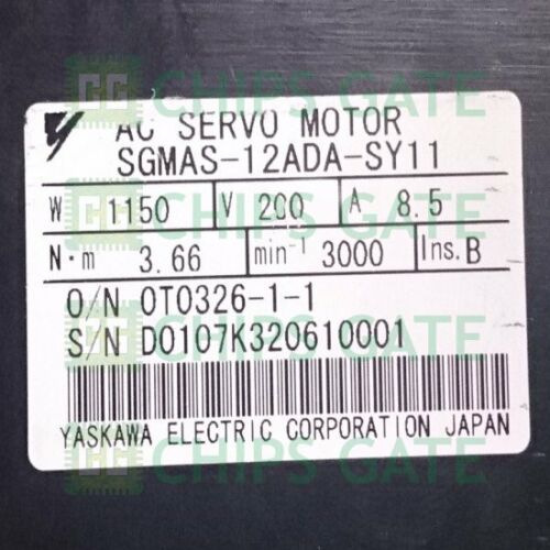 Yaskawa servo motor SGMAS-12ADA-SY11