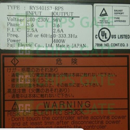 RYS401S3-RPS FUJI FALDIC SERVO DRIVE