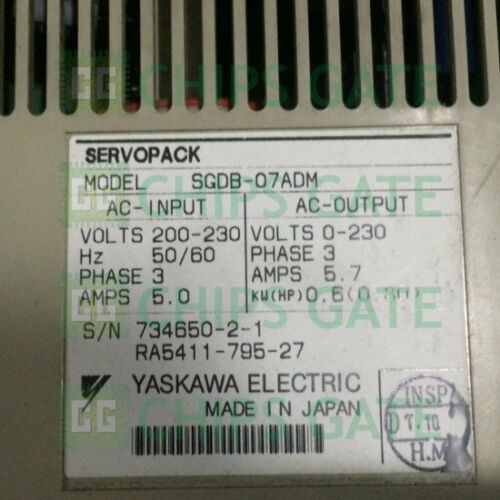 Yaskawa servo drive SGDB-07ADM