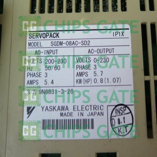 Yaskawa Servo Drive SGDM-08AC-SD2