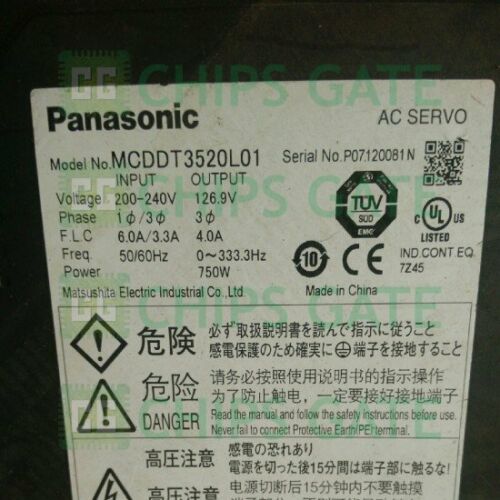 Panasonic servo drives MCDDT3520L01