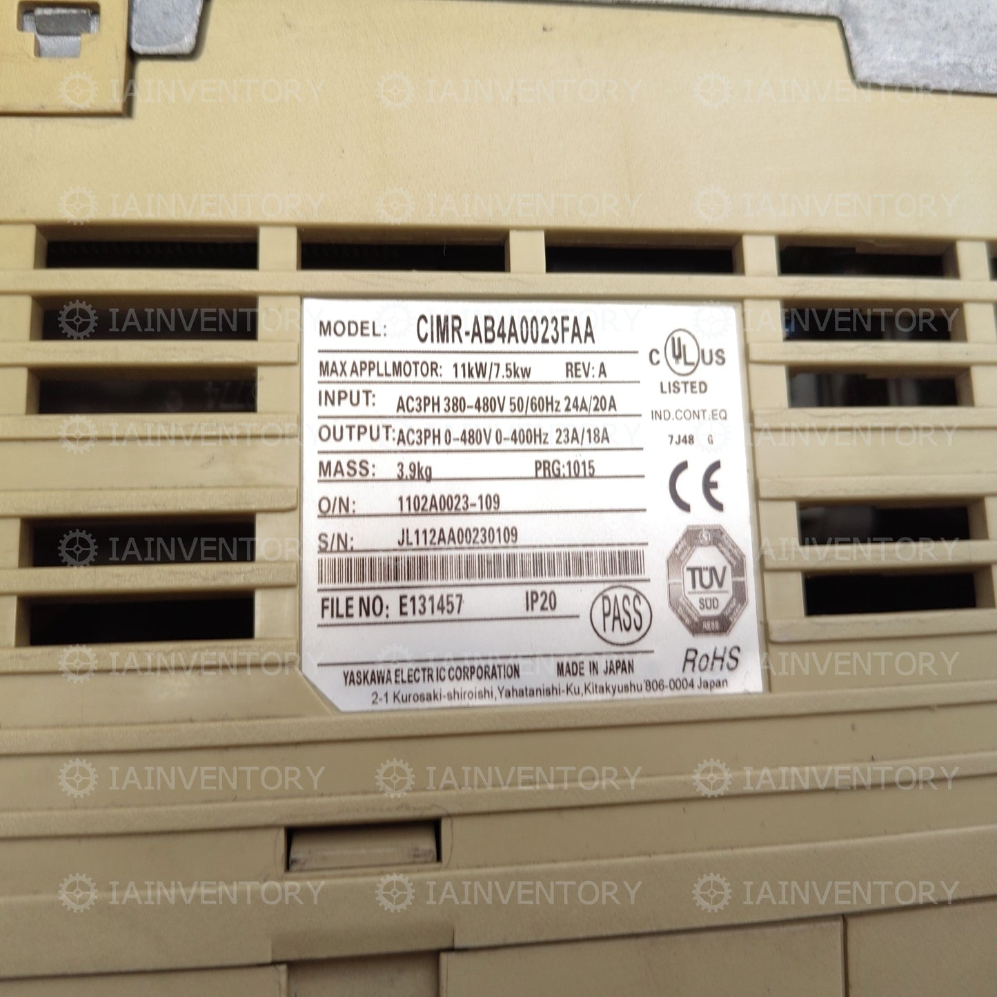 1PCS Yaskawa A1000 series 7.5KW frequency converter CIMR - AB4A0023FAA