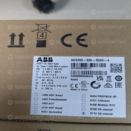 1PCS New ABB inverter ACS355-03E-03A3-4 Fast ship with warranty