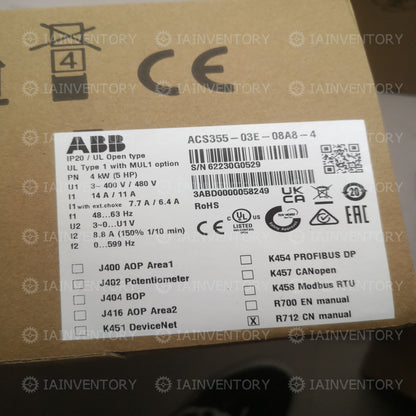 1PCS New ABB ACS355-03E-08A8-4 4KW Fast ship with warranty