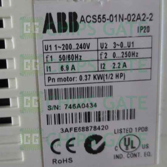 1PCS ABB ACS55-01N-02A2-2 220V 0.37KW
