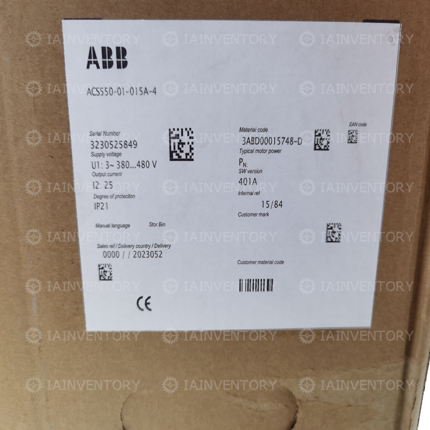 1PCS NEW ABB Inverter ACS550-01-015A-4 Fast ship with warranty