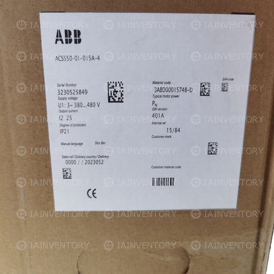 1PCS NEW ABB Inverter ACS550-01-015A-4 Fast ship with warranty