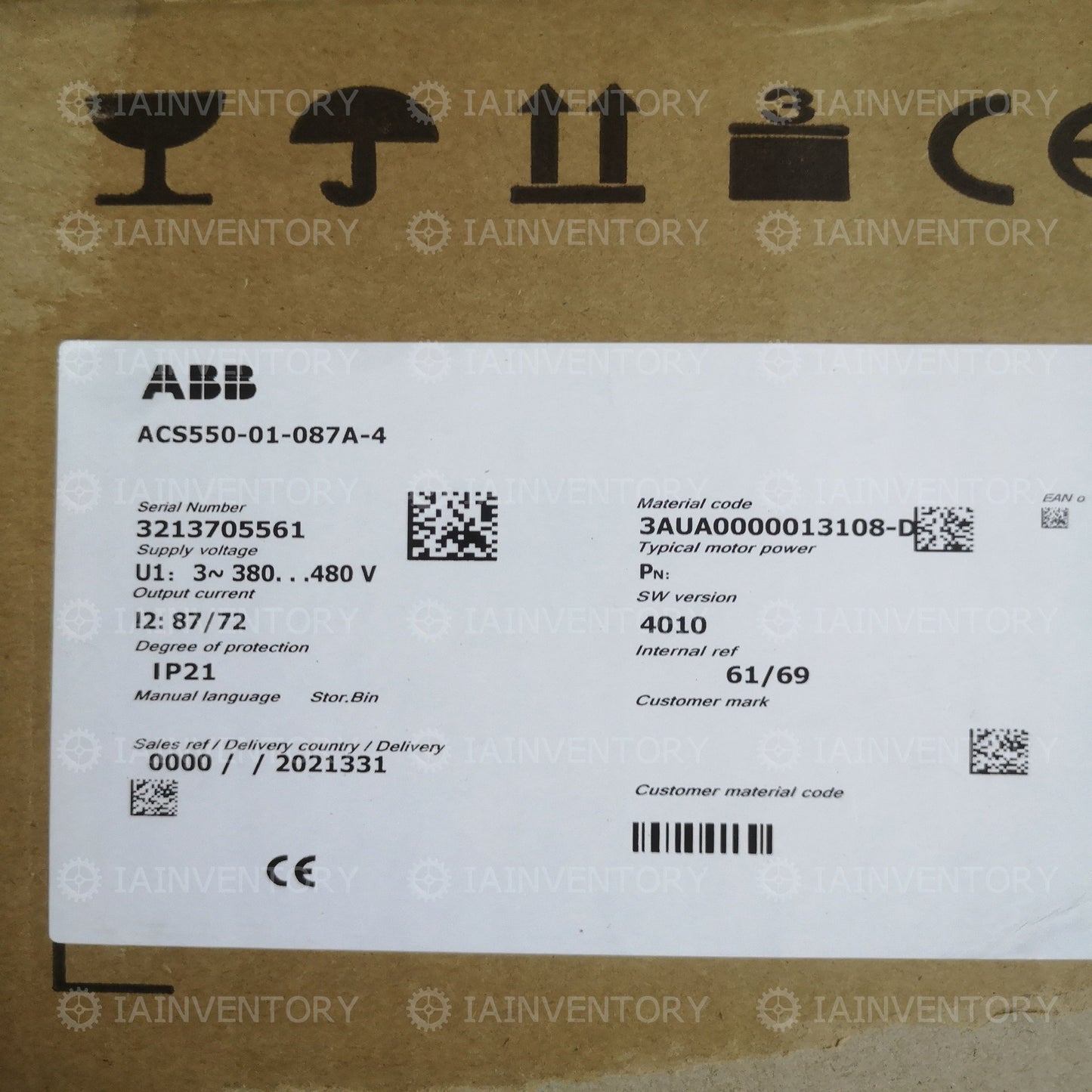 1PCS NEW ABB ACS550-01-087A-4 Fast ship with warranty