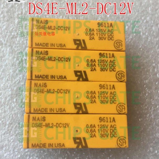 1PCS PANASONIC DS4E-ML2-DC12V Signal Relay 2A 12VDC 4PDT 14 Pins