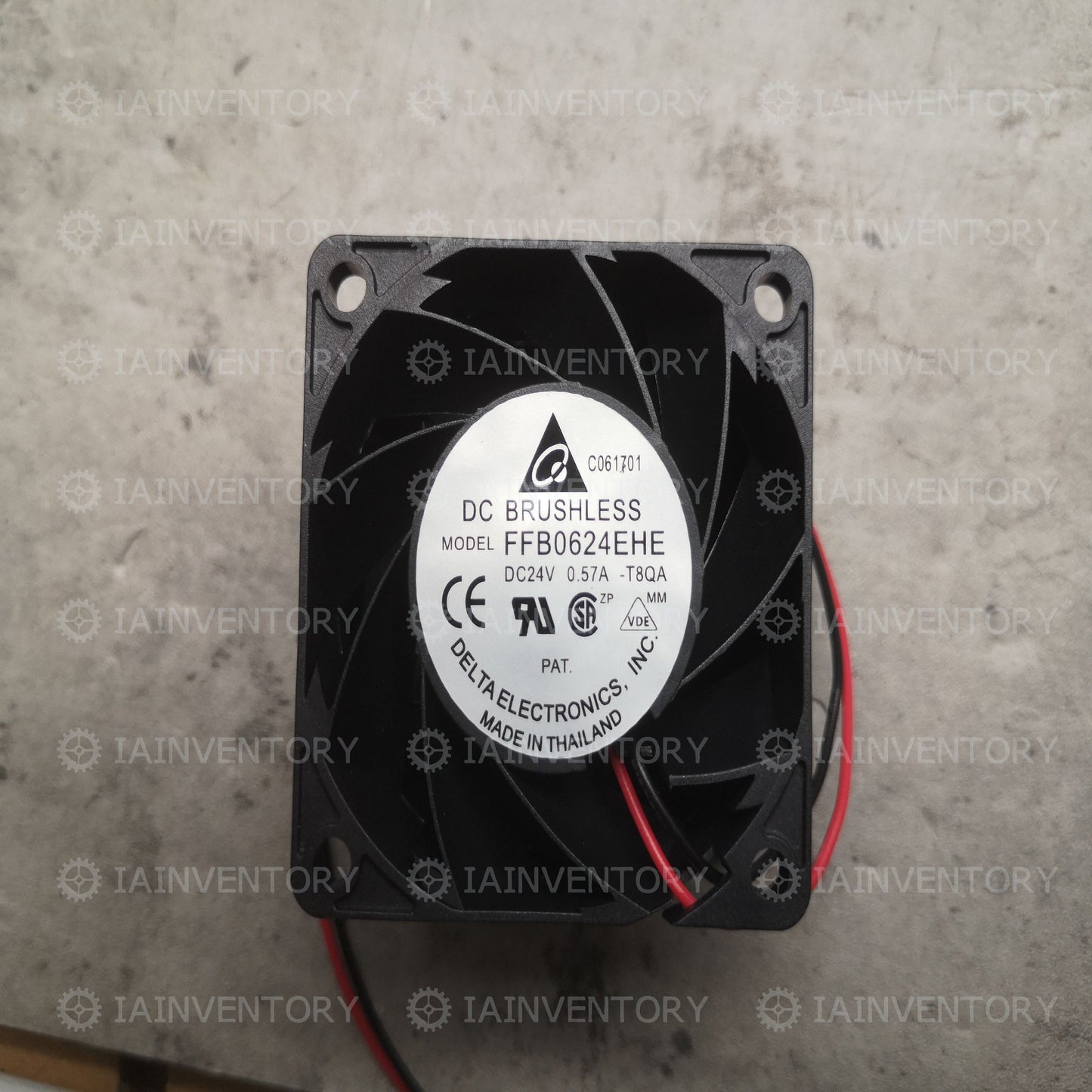 For Delta FFB0624EHE 60*60*38MM 2-Pin DC 24V 0.57A 8000RPM Inverter Cooling Fan