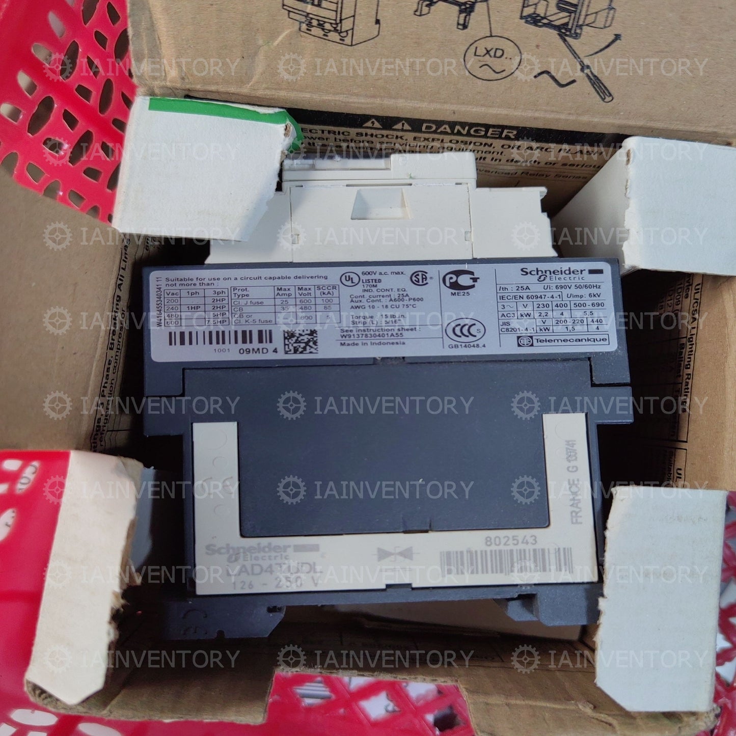 Schneider LC1D09MD Contactor DC220V