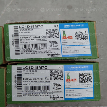 SCHNEIDER LC1D18M7C COIL CONTACTOR 3 POLES 220VAC PLC MODULE
