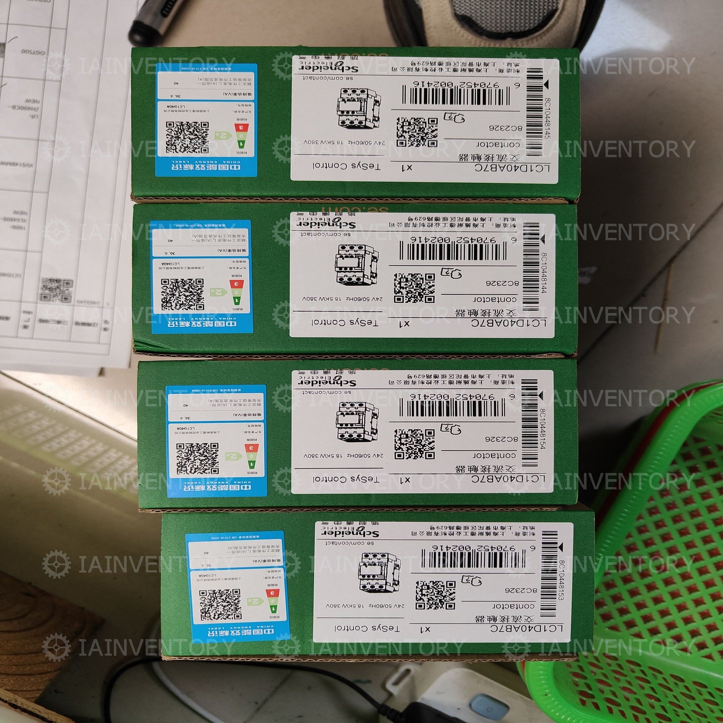 SCHNEIDER LC1D40AB7C AC Contactor 40A AC24V