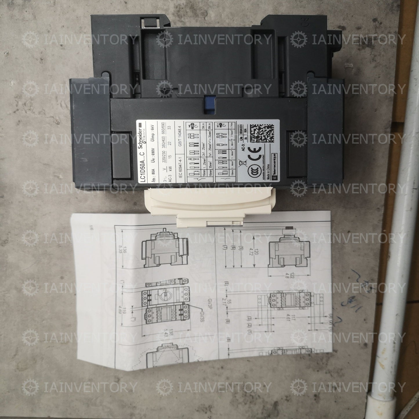 Schneider Contactor LC1D50AM7C 220VAC