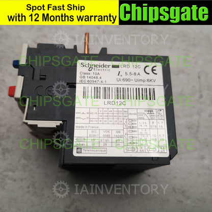 Schneider LRD12C Thermal Overload Relay 5.5-8A