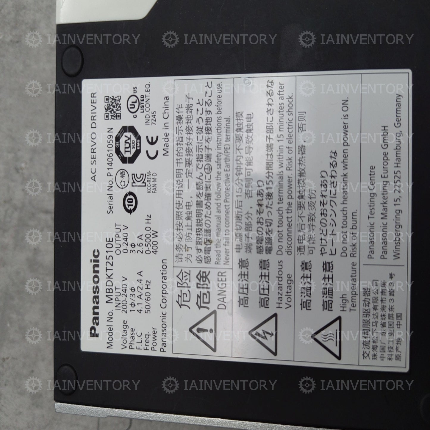 Panasonic AC Servo Driver MBDKT2510E