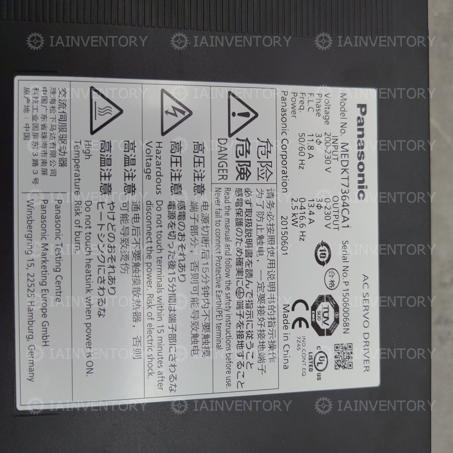 Panasonic servo drives MEDKT7364CA1