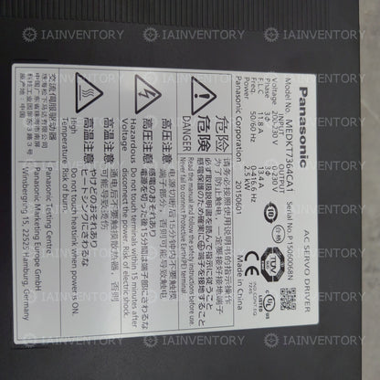 Panasonic servo drives MEDKT7364CA1
