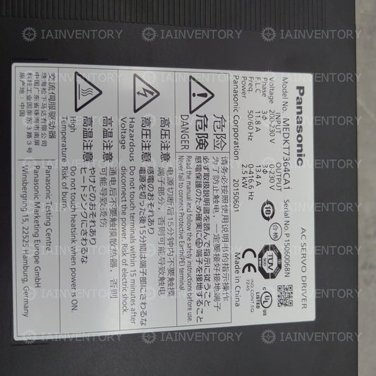 Panasonic servo drives MEDKT7364CA1