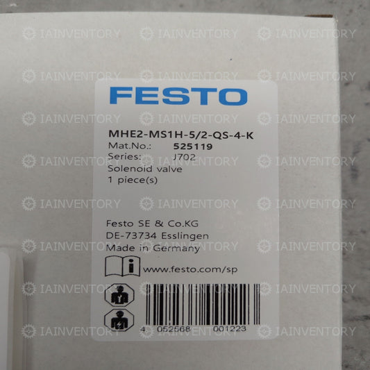 FESTO MHE2-MS1H-5/2-QS-4-K 525119 Solenoid Valve