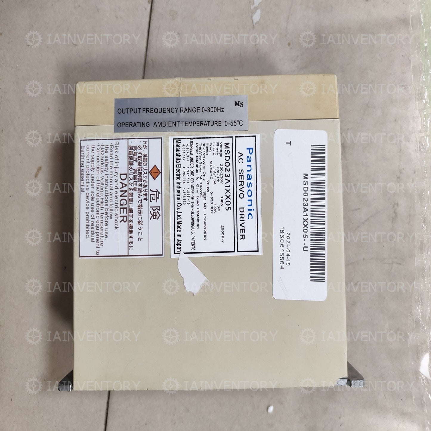 Panasonic servo drive MSD023A1XX05