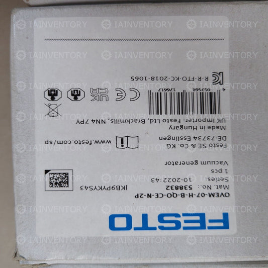 FESTO OVEM-07-H-B-QO-CE-N-2P 538832 Vacuum Generator