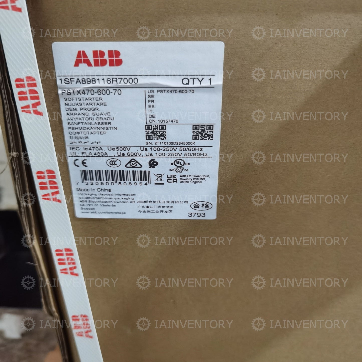 ONE ABB PSTX470-600-70 soft starter