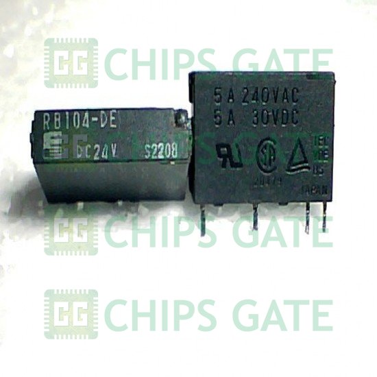 3PCS FUJI RB104-DE DC24V PCB Mount SPST NO Relay 5A 24VDC 4 Pins