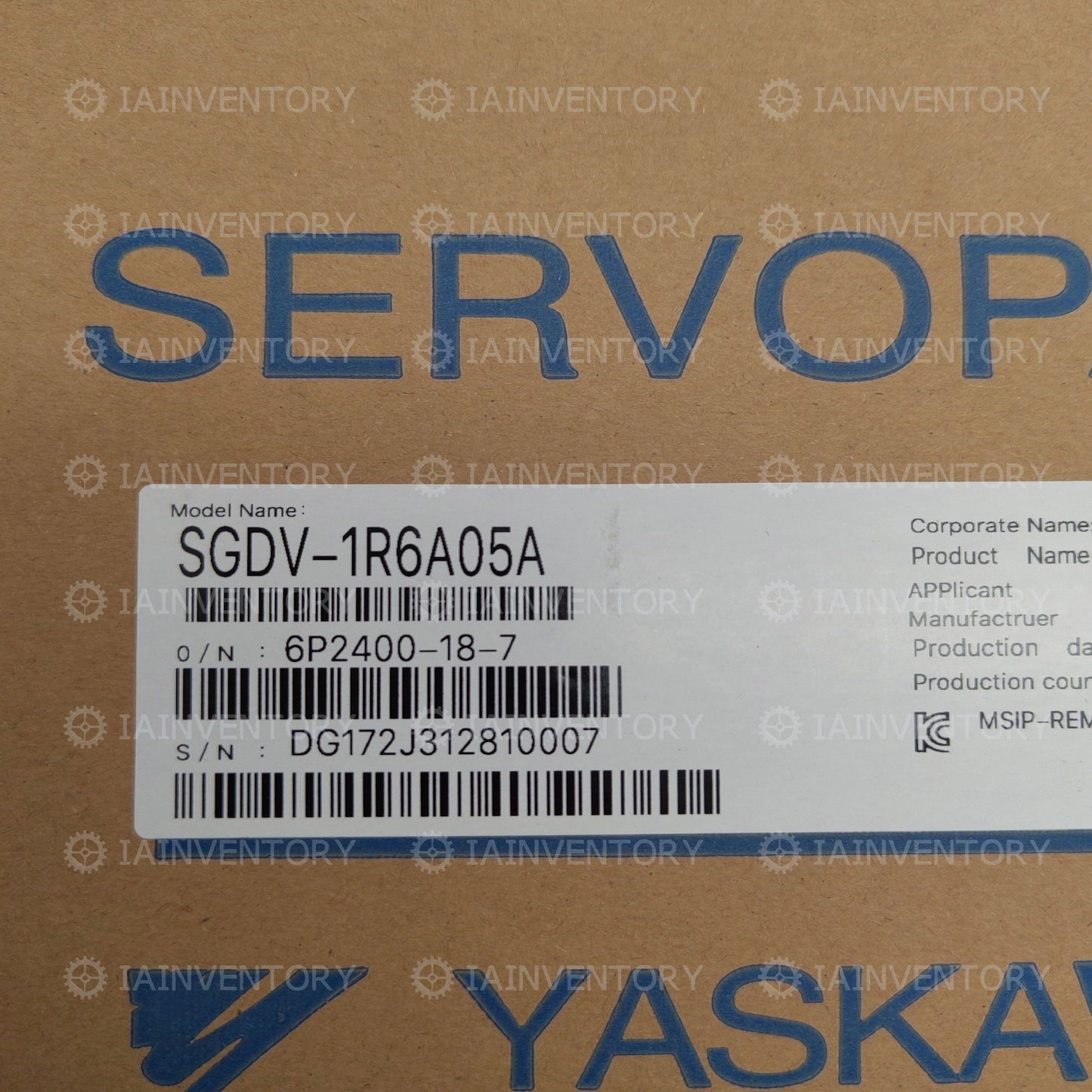 Yaskawa servo drive SGDV-1R6A05A