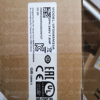 Delta Inverter VFD drive VFD055M23A 3Phase 220V 5.5KW 7.5HP 0.1~400Hz