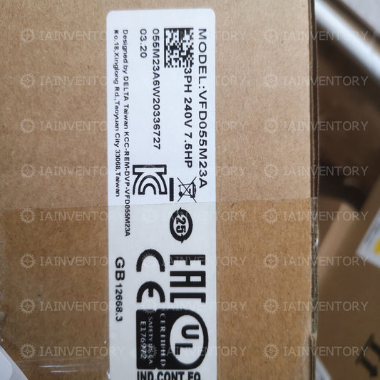 Delta Inverter VFD drive VFD055M23A 3Phase 220V 5.5KW 7.5HP 0.1~400Hz