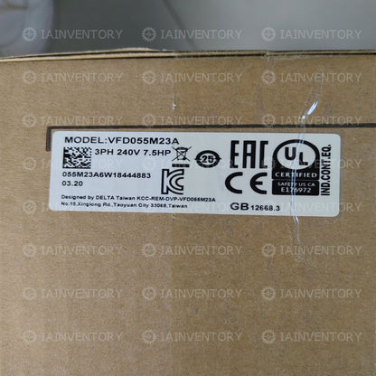 Delta Inverter VFD drive VFD055M23A 3Phase 220V 5.5KW 7.5HP 0.1~400Hz
