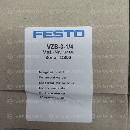 FESTO VZB-3-1/4 3488 Solenoid Valve