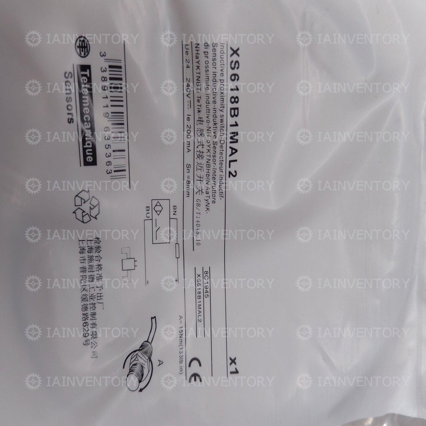SCHNEIDER XS618B1MAL2 Inductive Proximity Switch